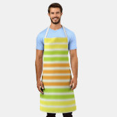 Juicy Citrus Lemon Limon und Orange Streifen Schürze (Getragen)