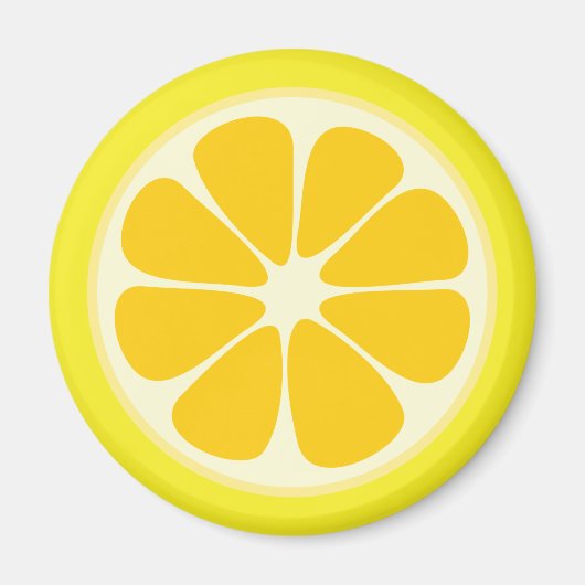 Juicy Citrus Lemon Tropical Frucht Slice Küche Magnet (Vorne)