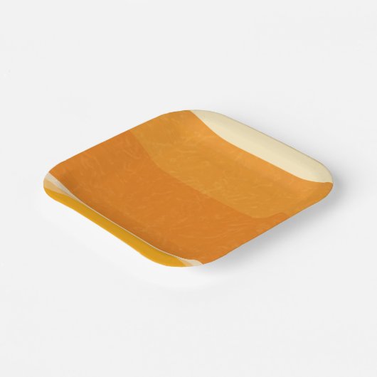 Juicy Citrus Orange Frucht Slice Farben Pappteller (Gewinkelt)