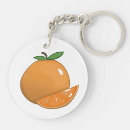 Juicy Citrus Orange Schlüsselanhänger Design