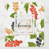 Juicy Currants Monogram Weinetikett (Einzelnes Label)