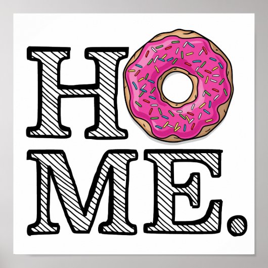 Juicy Delicious Pink Doughnut House Warmer Poster (Vorne)