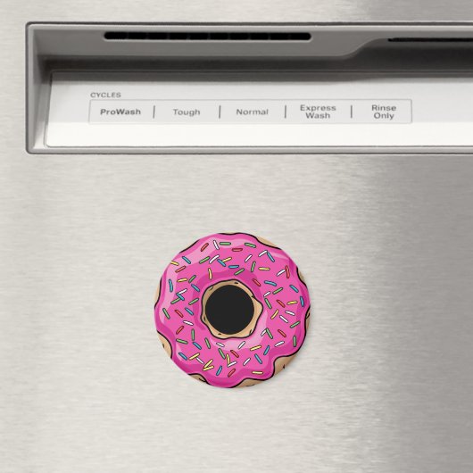 Juicy Delicious Pink Sprinkled Donut Magnet (In Situ (Geschirrspüler))