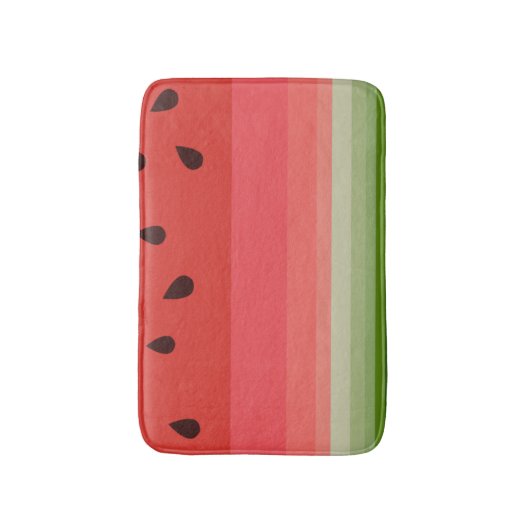 Juicy Delicious Ripe Watermelon mit Samen Design Badematte (Vorderseite Vertikal)