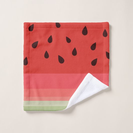 Juicy Delicious Ripe Watermelon mit Samen Design Badhandtuch Set (Waschlappen)