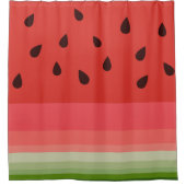 Juicy Delicious Ripe Watermelon mit Samen Design Duschvorhang (Vorderseite)