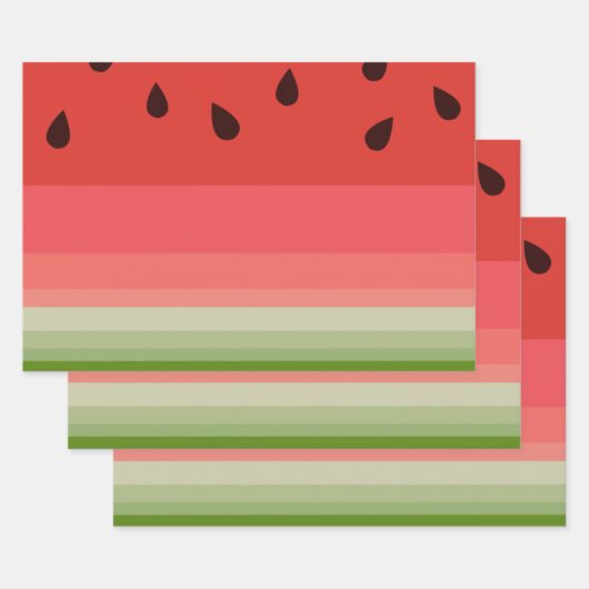 Juicy Delicious Ripe Watermelon mit Samen Design Geschenkpapier Set (Set)