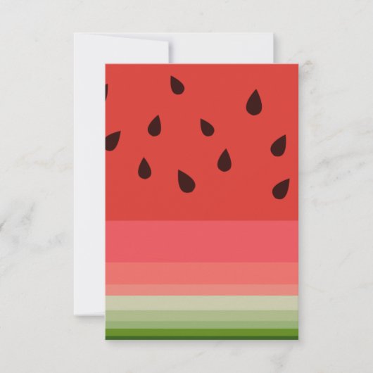 Juicy Delicious Ripe Watermelon mit Samen Design Karte (Vorderseite)
