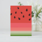 Juicy Delicious Ripe Watermelon mit Samen Design Karte (Stehend Vorderseite)
