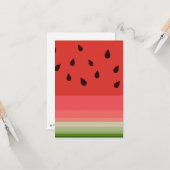 Juicy Delicious Ripe Watermelon mit Samen Design Karte (Vorderseite/Rückseite Beispiel)
