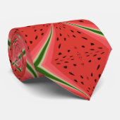 Juicy Delicious Ripe Watermelon mit Samen Design Krawatte (Gerollt)