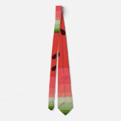 Juicy Delicious Ripe Watermelon mit Samen Design Krawatte (Rückseite)