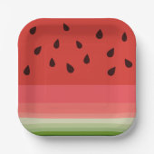 Juicy Delicious Ripe Watermelon mit Samen Design Pappteller (Vorderseite)