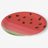 Juicy Delicious Ripe Watermelon mit Samen Design Pappteller (Schrägansicht)