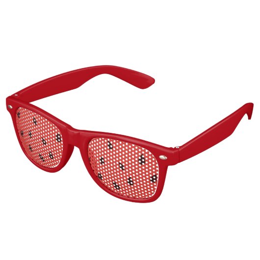 Juicy Delicious Ripe Watermelon mit Samen Design Partybrille (Schrägansicht)