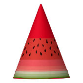 Juicy Delicious Ripe Watermelon mit Samen Design Partyhütchen (Vorderseite)