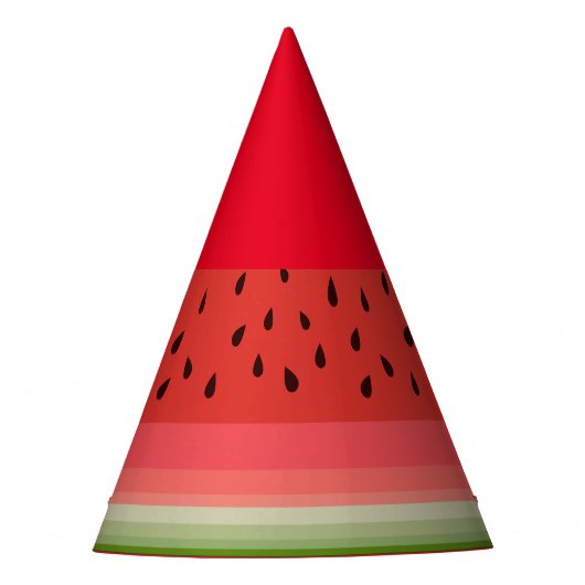 Juicy Delicious Ripe Watermelon mit Samen Design Partyhütchen (Vorderseite)