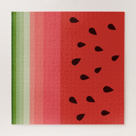 Juicy Delicious Ripe Watermelon mit Samen Design Puzzle (Horizontal)