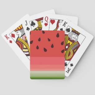 Juicy Delicious Ripe Watermelon mit Samen Design Spielkarten