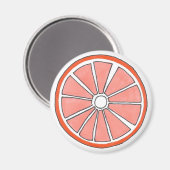Juicy Florida Orange Citrus Fruit Slice Magnet (Vorderseite/Rückseite)