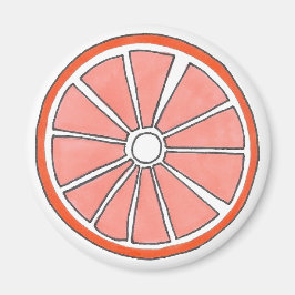 Juicy Florida Orange Citrus Fruit Slice Magnet