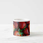 Juicy Fresh Red Strawberries Summer Fruit Pattern Espressotasse (Vorderseite)