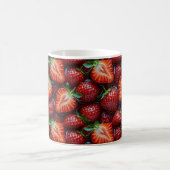 Juicy Fresh Red Strawberries Summer Fruit Pattern Kaffeetasse (Mittel)