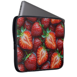 Juicy Fresh Red Strawberries Summer Fruit Pattern Laptopschutzhülle
