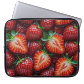Juicy Fresh Red Strawberries Summer Fruit Pattern Laptopschutzhülle (Vorderseite)