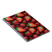 Juicy Fresh Red Strawberries Summer Fruit Pattern Notizblock (Rechte Seite)