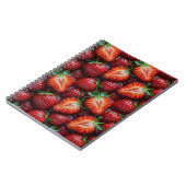 Juicy Fresh Red Strawberries Summer Fruit Pattern Notizblock (Linke Seite)