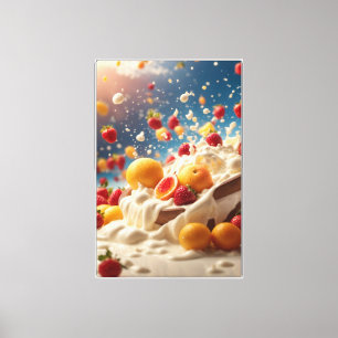 Juicy Frucht gestreifte Canvas Print Leinwanddruck