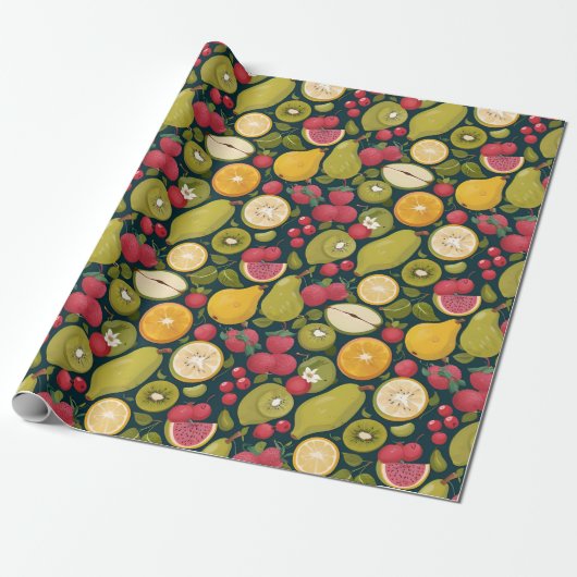 Juicy Frucht Tropical Gift Wrapping Papier Geschenkpapier (Ungerollt)