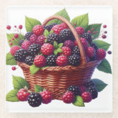 JUICY FRUITY BLACK & RED BLACKBERRY & RASPBERRY GLASUNTERSETZER (Vorderseite)