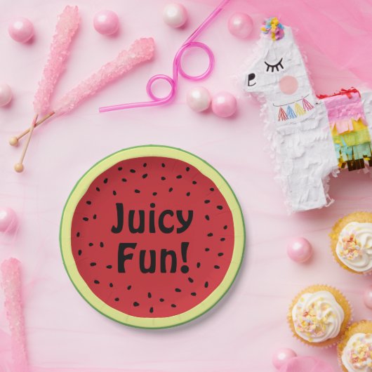 Juicy Fun Watermelon Paper Plate Pappteller (Party)