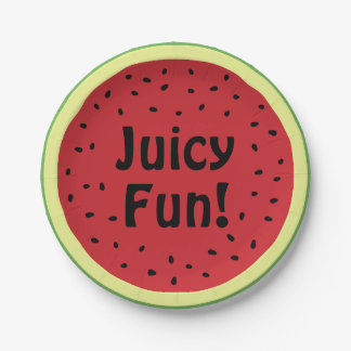 Juicy Fun Watermelon Paper Plate Pappteller