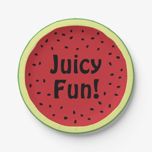 Juicy Fun Watermelon Paper Plate Pappteller (Vorderseite)