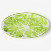 Juicy Gem Limon Slice Citrus Frucht Party Patio Pappteller (Schrägansicht)