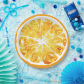 Juicy Gem Orange Slice Citrus Frucht Party Patio Pappteller (Party)