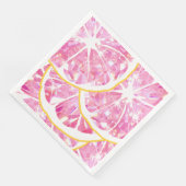 Juicy Gem Texas Pink Grapefruit Slice Citrus Party Serviette (Ecke)