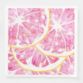 Juicy Gem Texas Pink Grapefruit Slice Citrus Party Serviette (Vorderseite)