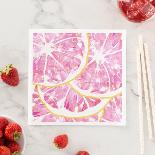 Juicy Gem Texas Pink Grapefruit Slice Citrus Party Serviette (Beispiel)