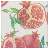 Juicy Granatapfel mit Blätter Stoff (Nahaufnahme)