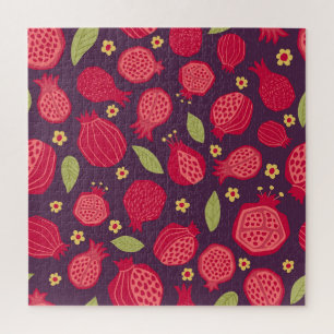 Juicy Granatapfel: Vintage Illustration. Puzzle