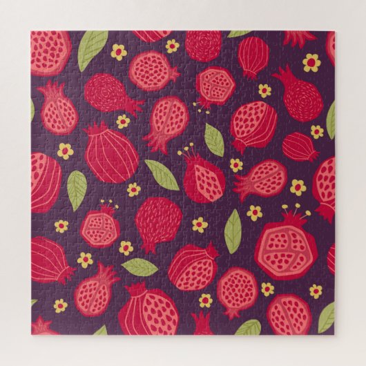 Juicy Granatapfel: Vintage Illustration. Puzzle (Vertikal)