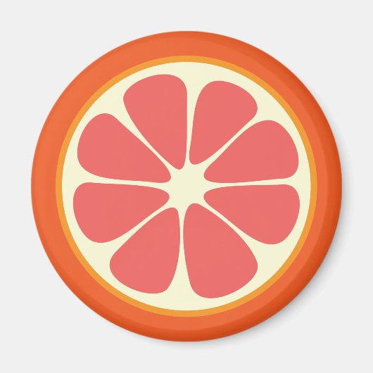Juicy Grapefruit Summer Citrus Frucht Slice Küche Magnet (Vorne)