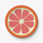 Juicy Grapefruit Summer Citrus Frucht Slice Küche Pappteller (Vorderseite)