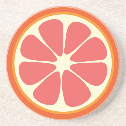 Juicy Grapefruit Summer Citrus Fruit Slice Untersetzer (Vorne)
