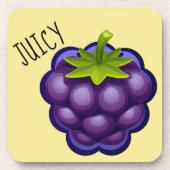 Juicy Grapes Kunststoff-Untersetzer mit Kork Getränkeuntersetzer (Vorderseite)