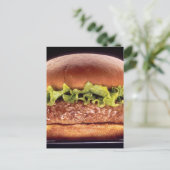 Juicy Hamburger Postkarte (Stehend Vorderseite)